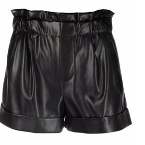 Alice + Olivia Reagan Vegan Leather Shorts